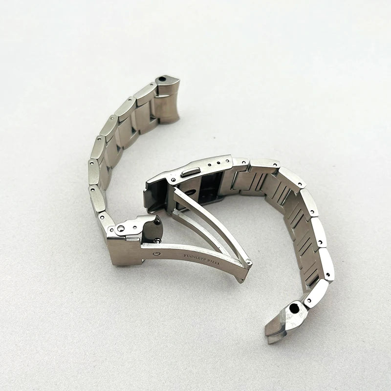Mod 20mm Watch Bracelet SPB185 SPB187 Watch Band Fits Seiko Case Deployment Folding Clasp Buckle Curved Interface Strap