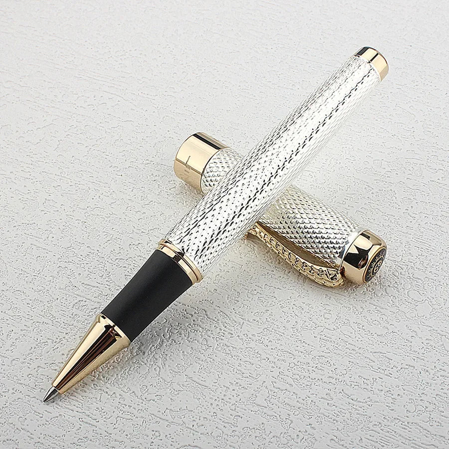 Jinhao 1200 Gold/Silver Luxury Metal Ball Point Pen Refill and Box Combination Pens for Business Writing Office Stationery