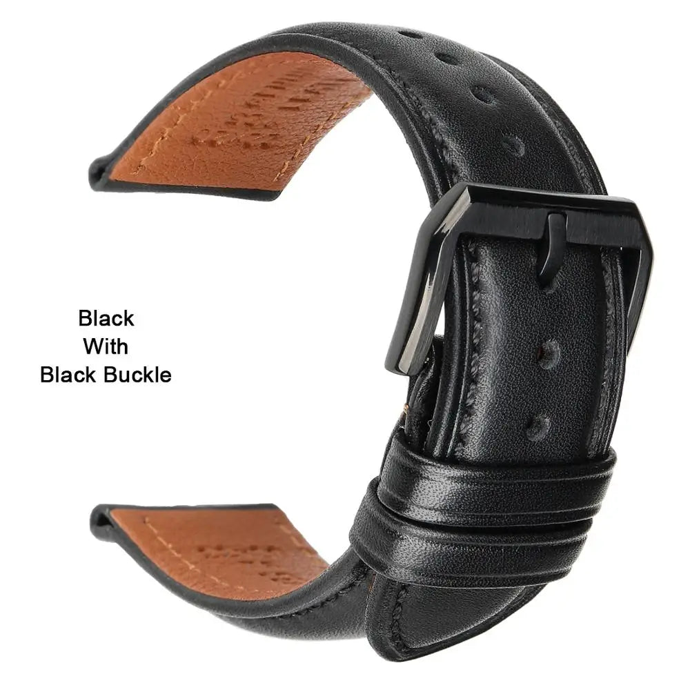 MAIKES luxury Genuine Leather Watch Strap 20mm 22mm Watch Accessories Bands For MIDO TISSOT SEIKO Watch Bracelet