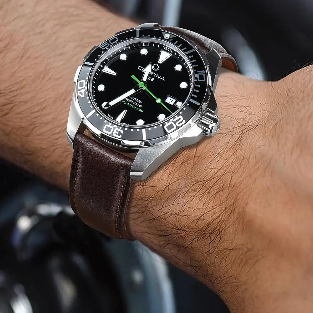 MAIKES luxury Genuine Leather Watch Strap 20mm 22mm Watch Accessories Bands For MIDO TISSOT SEIKO Watch Bracelet