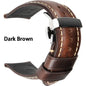 Watch Accessories Watch Bands 20mm 22mm 24mm Cow Leahter Watch Strap Butterfly Buckle Clasp Watchband Watch Bracelet Belt