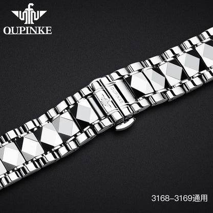 OUPINKE Watch Band Premium Solid Stainless Tungsten Steel Watch Bracelet Straps Wristband 20mm 22mm 24mm
