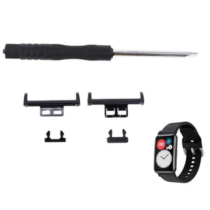 2PC Horloĝrimenaj Konektilaj Adaptiloj Anstataŭigaj Metalaj Konektilaj Ligiloj Por Huawei Watch Fit Braceleto Akcesoraĵo