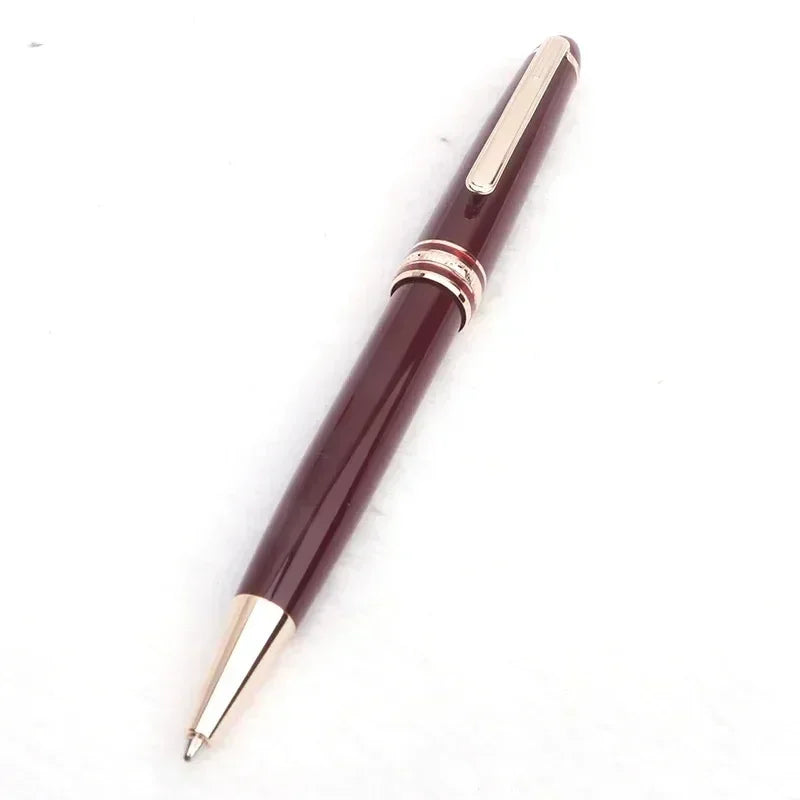 Monte Meisterstuck Collection Black Resin Ballpoint MB Rollerball Pens Platinum Coated Inlay Series Number 163 Pen