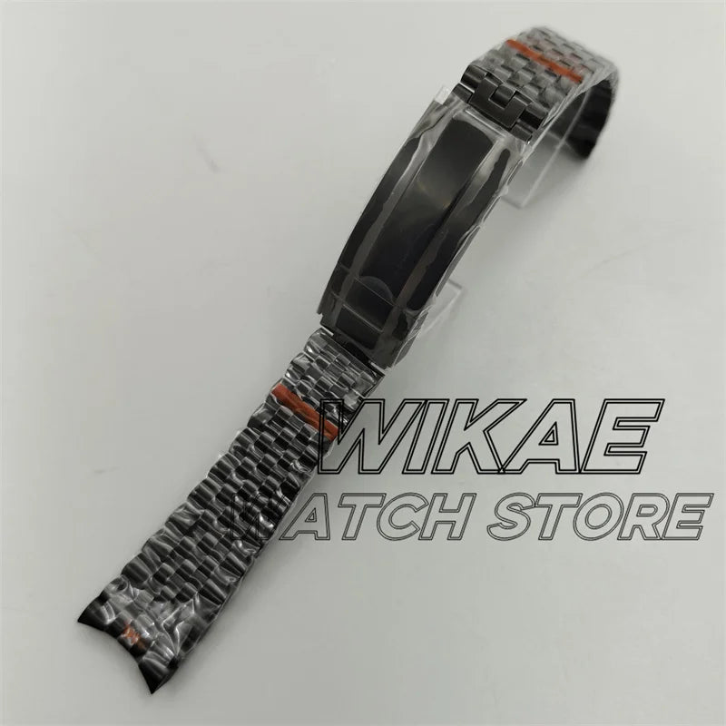 20mm New Curved End Link Watch Band Sterile Solid Stainless Steel twotone Men's Watch Bracelet Glide Clasp Fit 36mm40mm41mm Case
