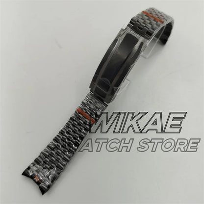 20mm New Curved End Link Watch Band Sterile Solid Stainless Steel twotone Men's Watch Bracelet Glide Clasp Fit 36mm40mm41mm Case