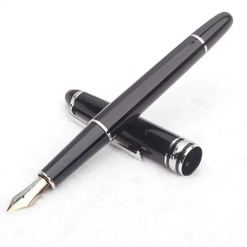 Monte Meisterstuck Collection Black 163 Pen Resin Ballpoint MB Rollerball Pens Platinum Coated Inlay Series Number Blance