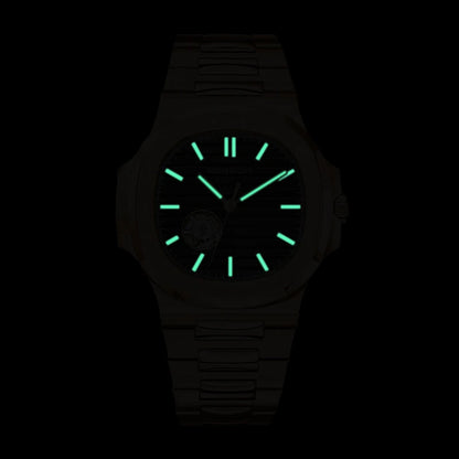 Automatic Mechanical Watch for Men Luxury Wristwatch Stainless Steel Waterproof Luminous Hands Clock for Business Gift