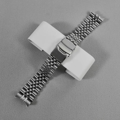 22mm Super Suitable for Seiko Nh35 Skx007 Jubilee Brushed 316L Solid Stainless Steel Curved End Skx 007 Watch Bracelet
