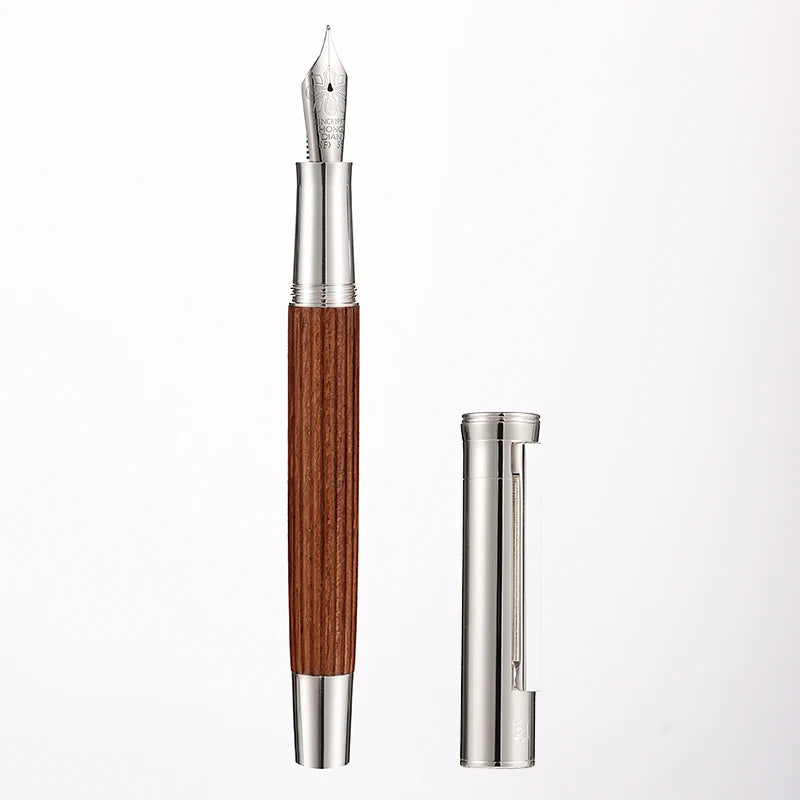 New Smooth Hongdian 1866 Wood 35# Nib Fountain Pen Writing Ink Pen Long Knife Nib School Office Supplies Gift Pens