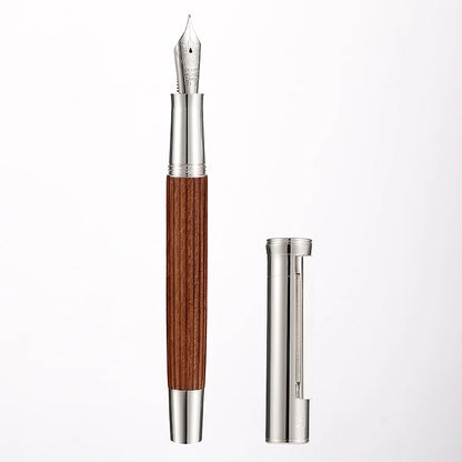 New Smooth Hongdian 1866 Wood 35# Nib Fountain Pen Writing Ink Pen Long Knife Nib School Office Supplies Gift Pens