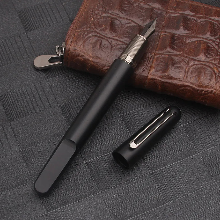 Ultra Black M Collection Rollerball Signnature Pens Best Resin Fountain Pen with Magnetic Cap Cute Stationery