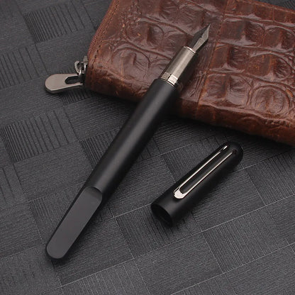 Ultra Black M Collection Rollerball Signnature Pens Best Resin Fountain Pen with Magnetic Cap Cute Stationery
