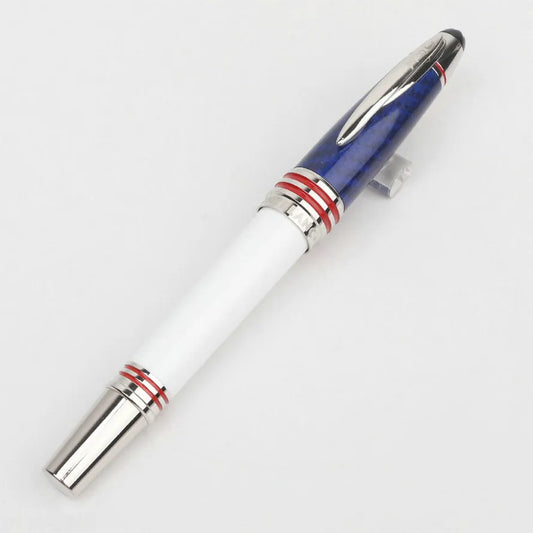 Hot John Kennedy JFK Carbon Fiber MB Gifts Fountain Pens Rollerball Ballpoint Pen Dark Blue Writing Stationery Gifts Fountain