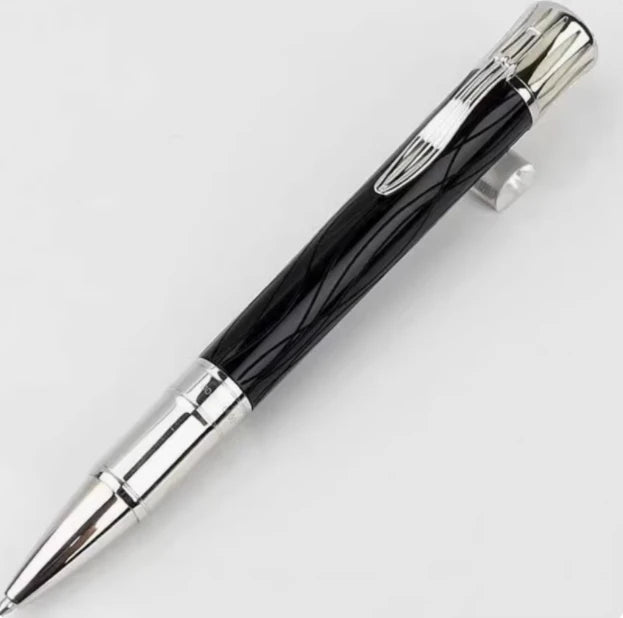 Hot John Kennedy JFK Carbon Fiber MB Gifts Fountain Pens Rollerball Ballpoint Pen Dark Blue Writing Stationery Gifts Fountain