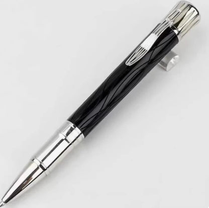 Hot John Kennedy JFK Carbon Fiber MB Gifts Fountain Pens Rollerball Ballpoint Pen Dark Blue Writing Stationery Gifts Fountain