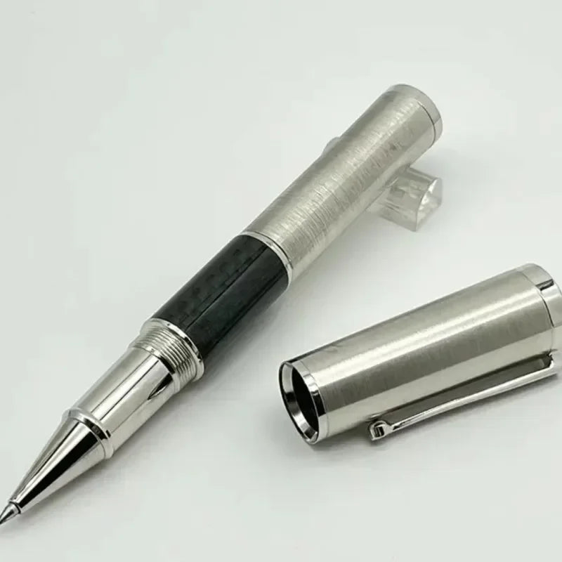 Hot John Kennedy JFK Carbon Fiber MB Gifts Fountain Pens Rollerball Ballpoint Pen Dark Blue Writing Stationery Gifts Fountain