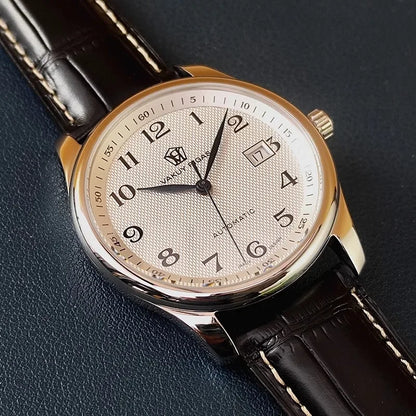 Vakuy Automatic Mechanical Watch Man's Business Auspicious Face Seagull ST2130 Movement Blue Pointer Waterproof Men's