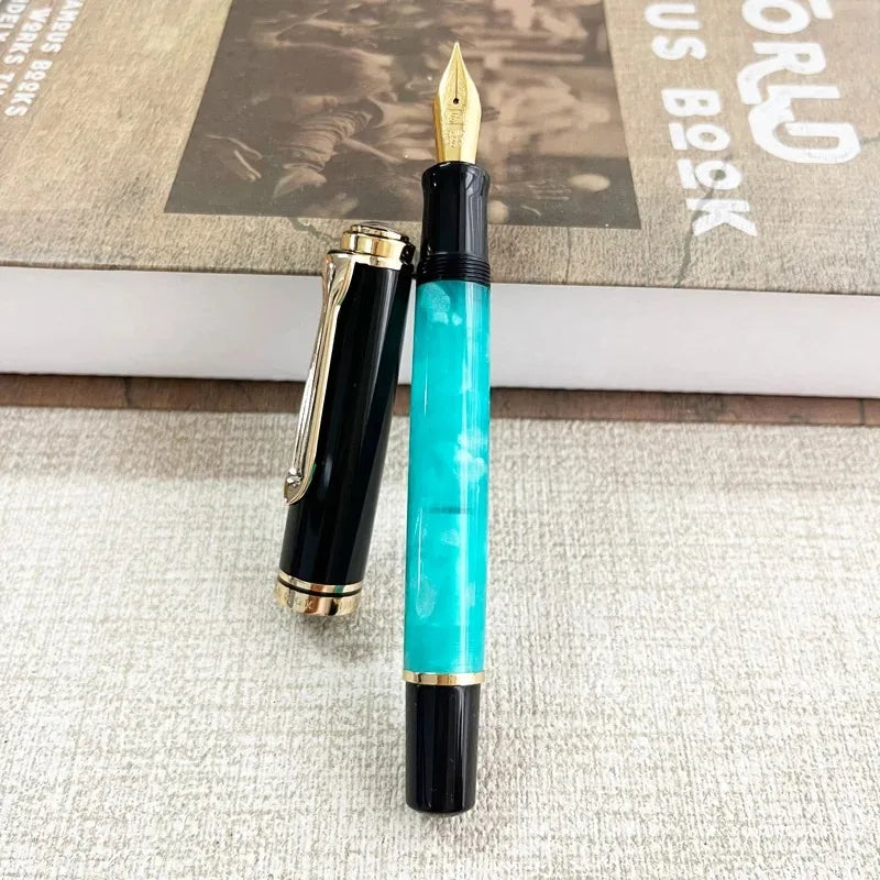 ADMOK M800 Acrylic Piston Fountain Pen BOCK/Schmidt Soft Smooth No.6/35# Nib Inking Pelikan Copy Students Writing Gift Pens