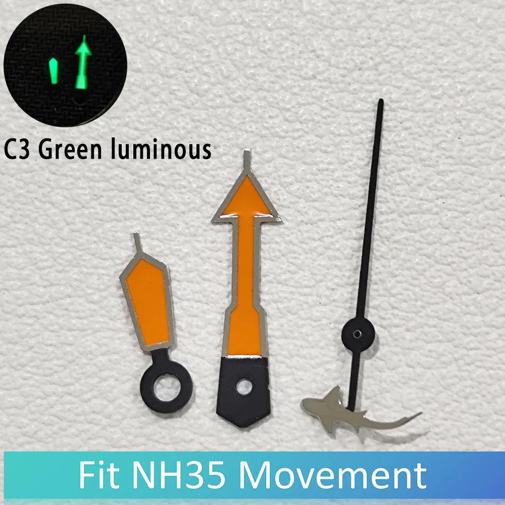 NH35 Shark Sekundmontriloj Horloĝa akcesoraĵo taŭga por NH35 NH36 NH38 NH70 NH72 Movadaj Horloĝoj Partoj Montrilo/Pinglo akcesoraĵoj