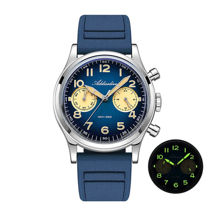 ADDIESDIVE VK64 Chronograph Watch Men Retro Luxury Quartz Watch AD2516 Waterproof 100M Military Nylon Strap 38mm Luminous Dial