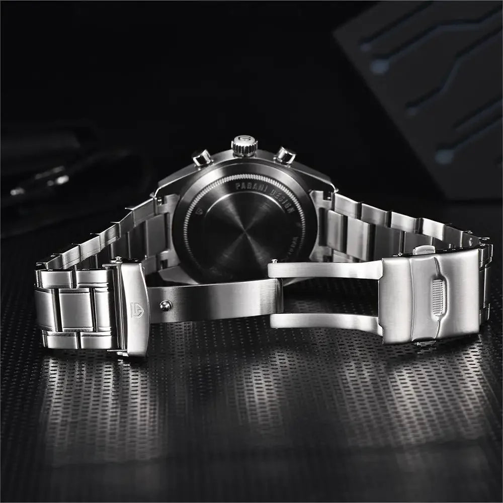 PAGANI DESIGN 2025 New Men's Quartz Watch VK63 38mm Sapphire Glass AR Coating Stainless Steel Waterproof 100m Reloj Hombre