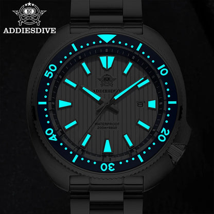 ADDIESDIVE Men's Watch AD2507 20Bar Waterproof Window Display Reloj Hombre BGW9 Super Luminous Sapphire Glass Quartz Watch