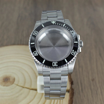 40mm NH35 Watch Case bands Sapphire for Seiko NH35 NH36 8215 2824 PT5000 Oyster Bracelet Sliding Lock Watch Bracelet Repair Part