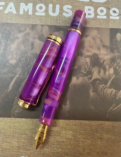 ADMOK M800 Acrylic Piston Fountain Pen BOCK/Schmidt Soft Smooth No.6/35# Nib Inking Pelikan Copy Students Writing Gift Pens