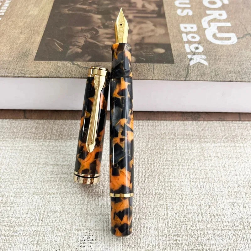 ADMOK M800 Acrylic Piston Fountain Pen BOCK/Schmidt Soft Smooth No.6/35# Nib Inking Pelikan Copy Students Writing Gift Pens