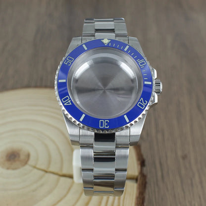 40mm NH35 Watch Case bands Sapphire for Seiko NH35 NH36 8215 2824 PT5000 Oyster Bracelet Sliding Lock Watch Bracelet Repair Part