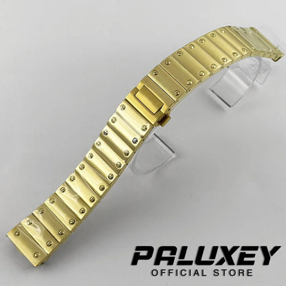 High Quality 21MM Watch Accessories Fit For Santos Modification Parts Solid Stainless Steel Watch Bracelet NH34 NH35 NH36 Parts