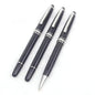 Monte Meisterstuck Collection Black Resin Ballpoint MB Rollerball Pens Platinum Coated Inlay Series Number 163 Pen