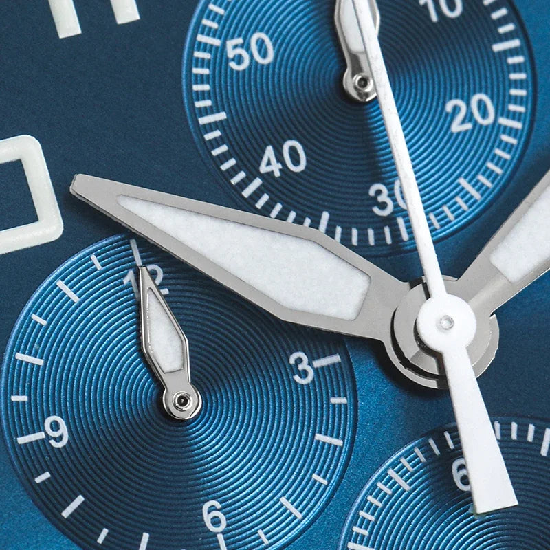 Militado ML04 39mm Quartz Watch Sapphire Crystal Super BGW9 Luminous 100m Water Resistant Stainless Steel Chronograph Watches