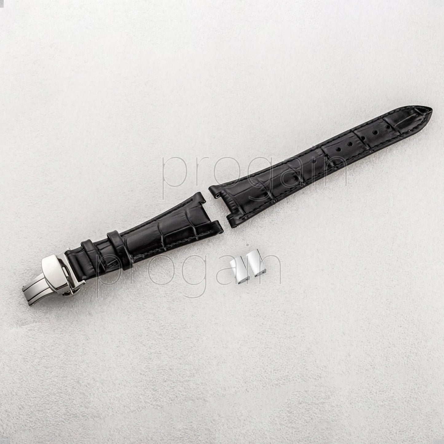 25mm Men's Genuine Leather Strap Watch Bracelet Wristband Replacements for Nautilus Accessories Parts Repair Tools