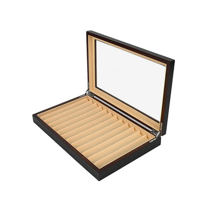 Lacquer Wooden Pen Display Storage Case 12/23/34/78 Pens Capacity Fountain Pen Collector Organizer Box with Transparent Window