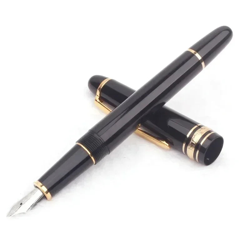 Monte Meisterstuck Collection Black 163 Pen Resin Ballpoint MB Rollerball Pens Platinum Coated Inlay Series Number Blance