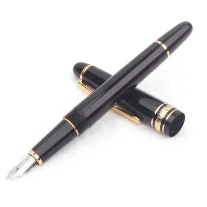 Monte Meisterstuck Collection Black 163 Pen Resin Ballpoint MB Rollerball Pens Platinum Coated Inlay Series Number Blance
