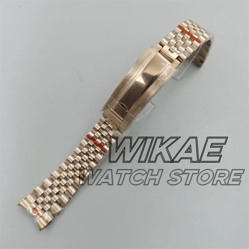 20mm New Curved End Link Watch Band Sterile Solid Stainless Steel twotone Men's Watch Bracelet Glide Clasp Fit 36mm40mm41mm Case