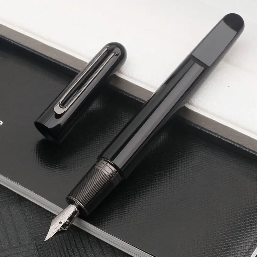 Ultra Black M Collection Rollerball Signnature Pens Best Resin Fountain Pen with Magnetic Cap Cute Stationery
