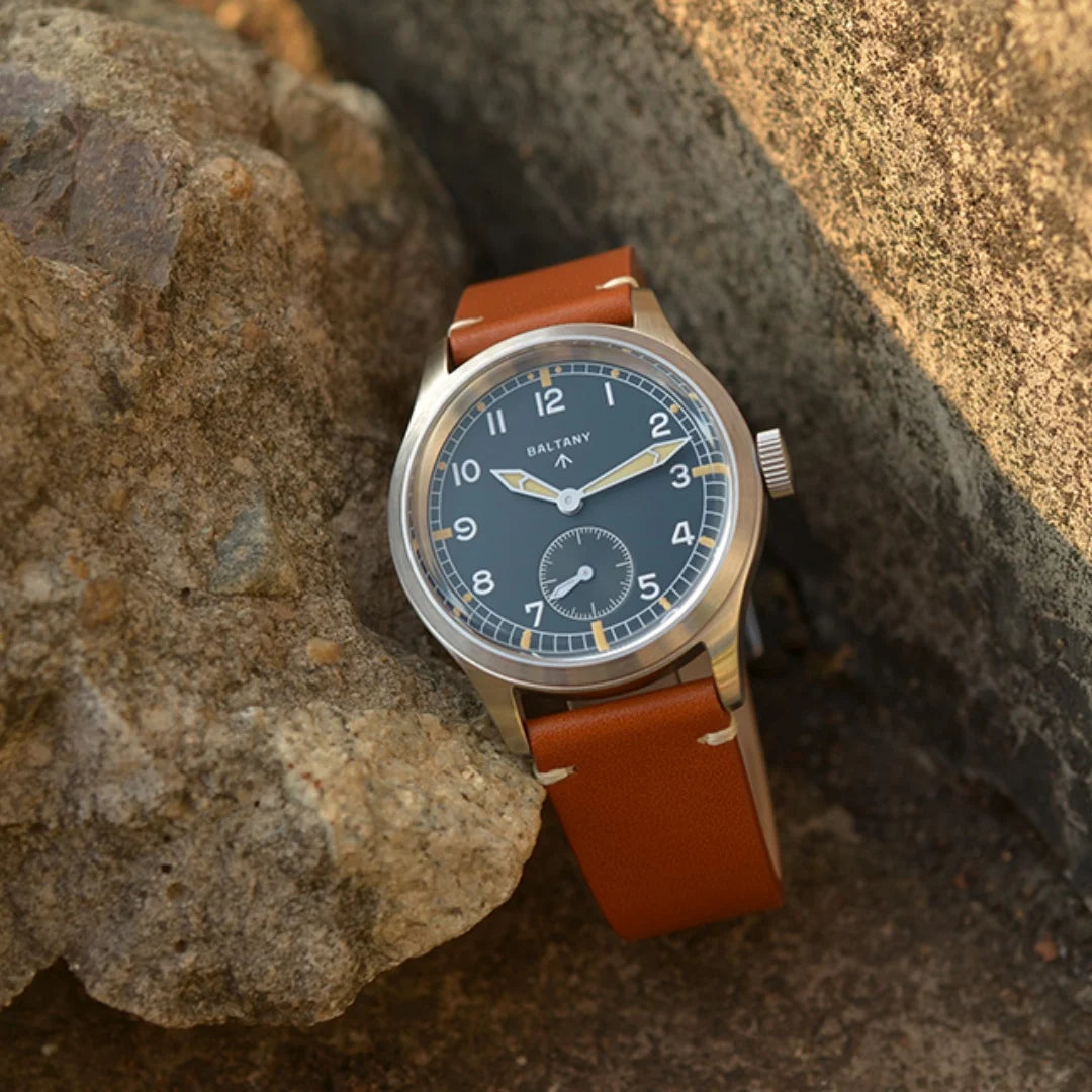 Baltany 2025 New Men's Quartz Watch VD78 Retro Military 39mm Vintage Stainless Steel 100M Waterproof Sub-Second Reloj Hombe