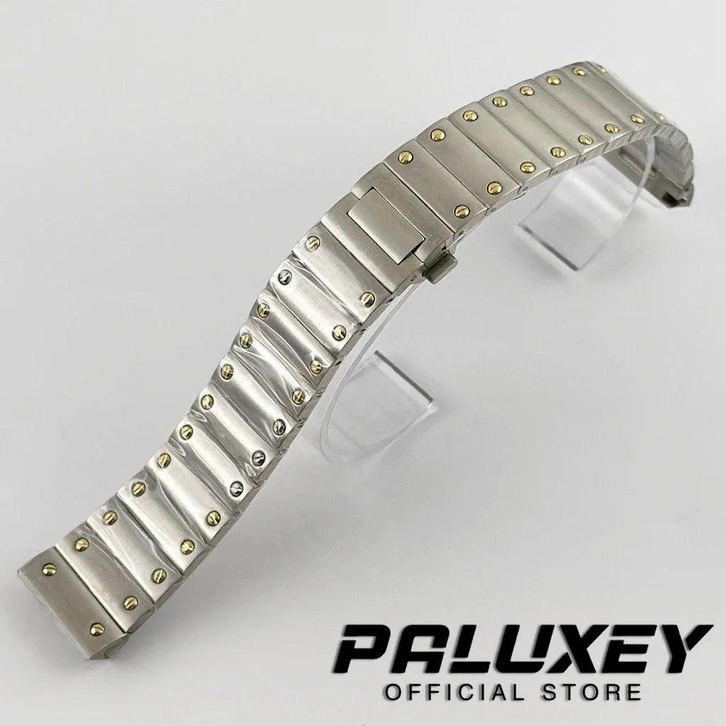 High Quality 21MM Watch Accessories Fit For Santos Modification Parts Solid Stainless Steel Watch Bracelet NH34 NH35 NH36 Parts