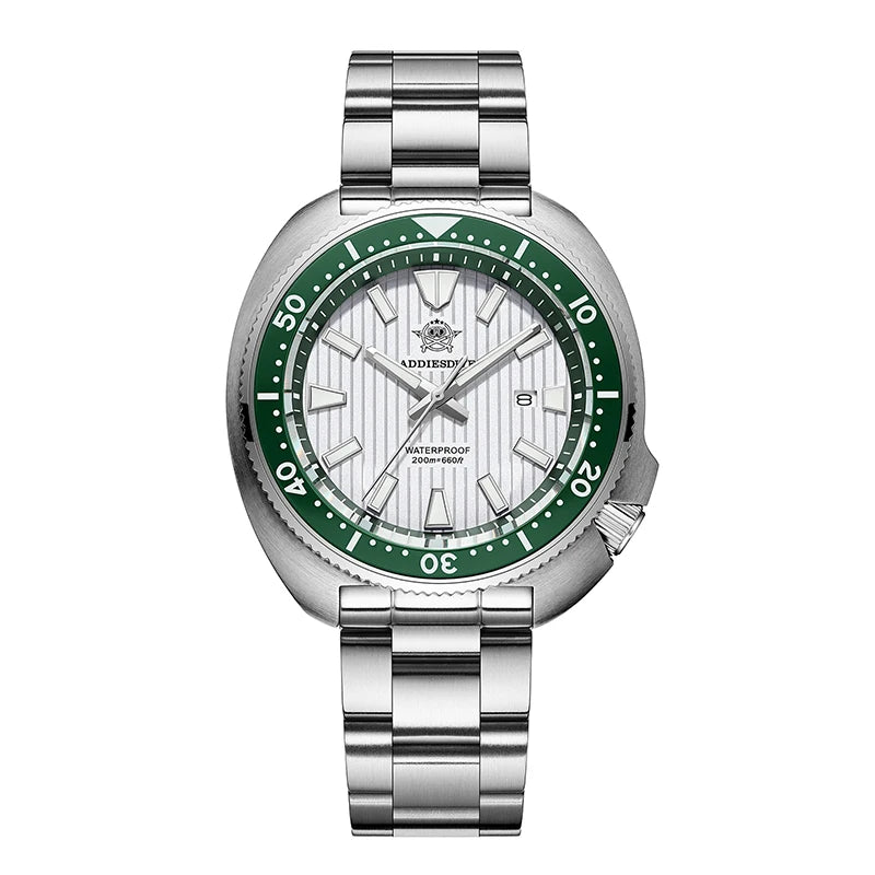 ADDIESDIVE Men's Watch AD2507 20Bar Waterproof Window Display Reloj Hombre BGW9 Super Luminous Sapphire Glass Quartz Watch