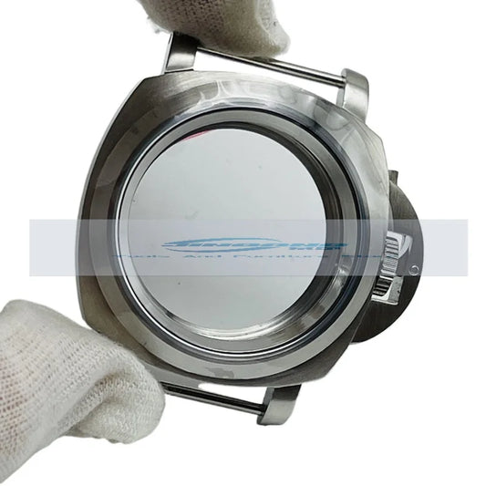 Horloĝa akcesoraĵo 40MM rustorezista ŝtala kazo kun protekta tenilo, taŭga por NH35/36/4R/7S mekanismoj