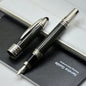Hot John Kennedy JFK Carbon Fiber MB Gifts Fountain Pens Rollerball Ballpoint Pen Dark Blue Writing Stationery Gifts Fountain