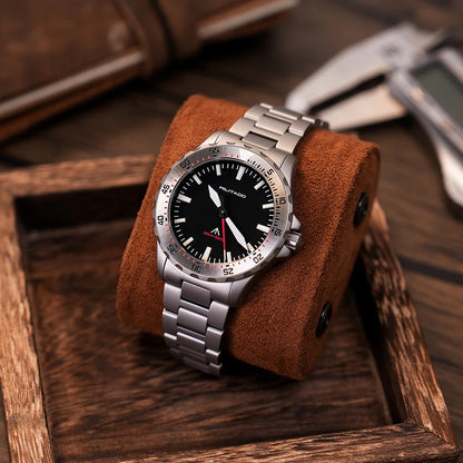 Militado ML16 Kvarca Horloĝo VH31 Movado 39mm Vintage Horloĝoj Safira Kristalo 20Bar Akvorezista Lumplena Luksa Vira Horloĝo