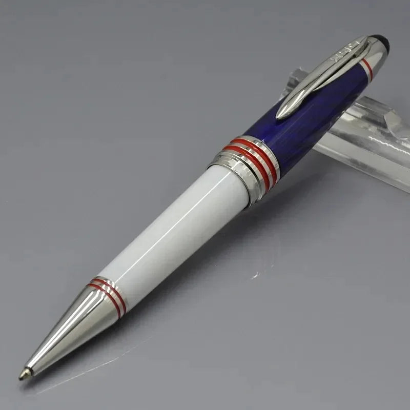 Hot John Kennedy JFK Carbon Fiber MB Gifts Fountain Pens Rollerball Ballpoint Pen Dark Blue Writing Stationery Gifts Fountain