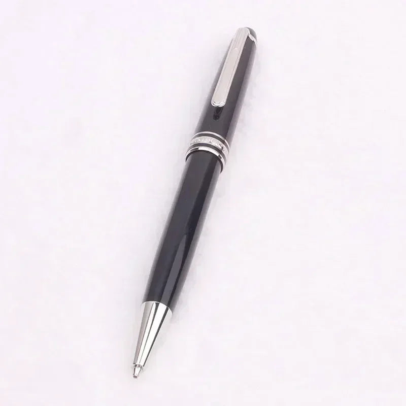 Monte Meisterstuck Collection Black Resin Ballpoint MB Rollerball Pens Platinum Coated Inlay Series Number 163 Pen