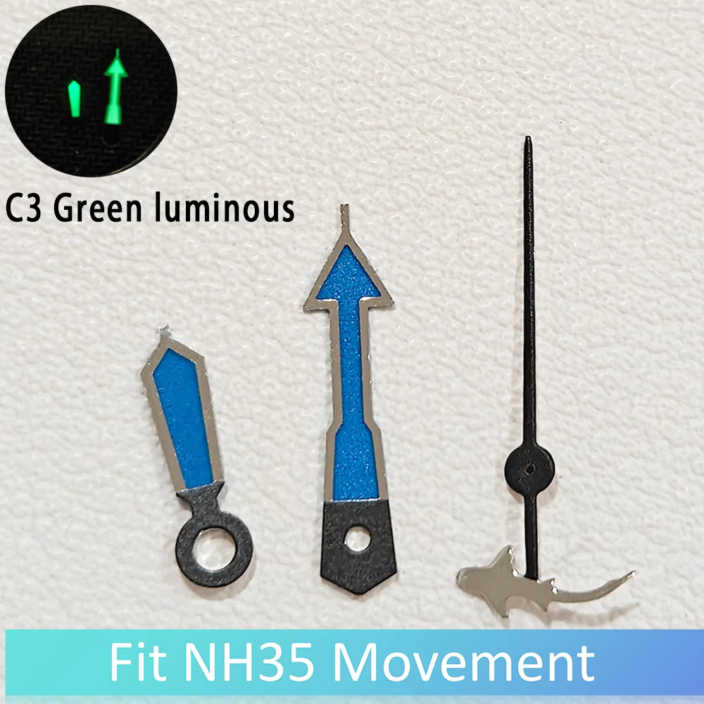 NH35 Shark Sekundmontriloj Horloĝa akcesoraĵo taŭga por NH35 NH36 NH38 NH70 NH72 Movadaj Horloĝoj Partoj Montrilo/Pinglo akcesoraĵoj