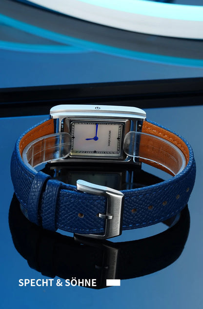 Specht&amp;Söhne Fashion Men's Quartz Watch Square Double sided Sports Watch Sapphire Crystal Stainless Steel Waterproof Watch